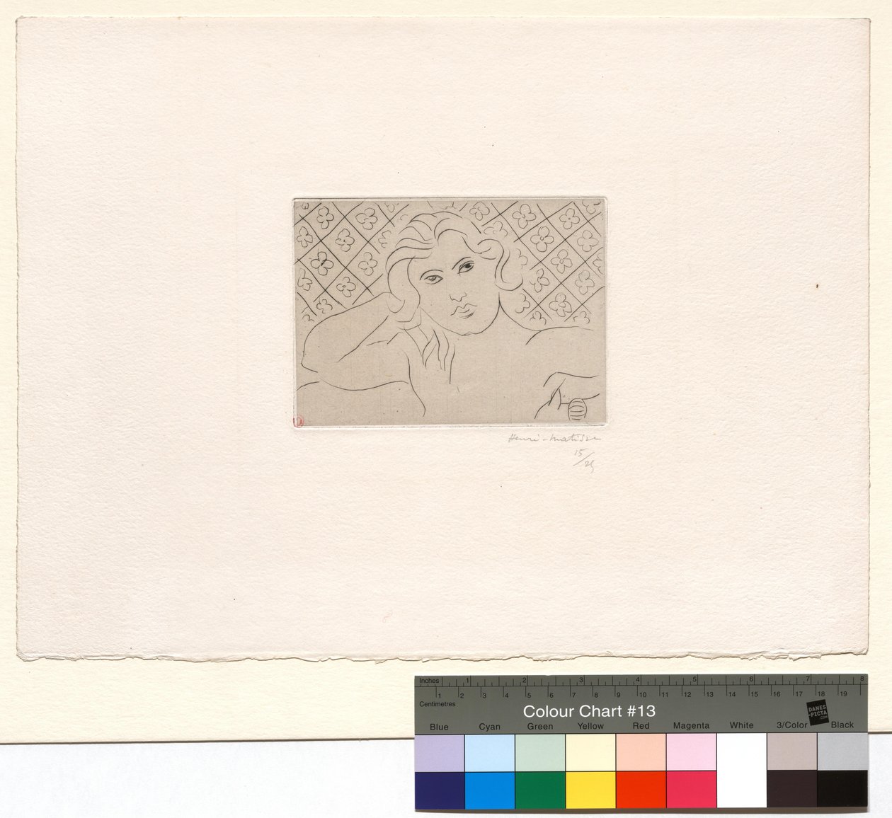 Torso, blumiger Hintergrund von Henri Matisse