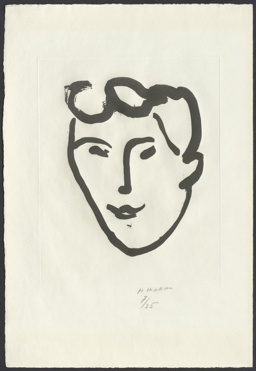 Gesicht einer Frau [Maske mit Lockenrollen] von Henri Matisse