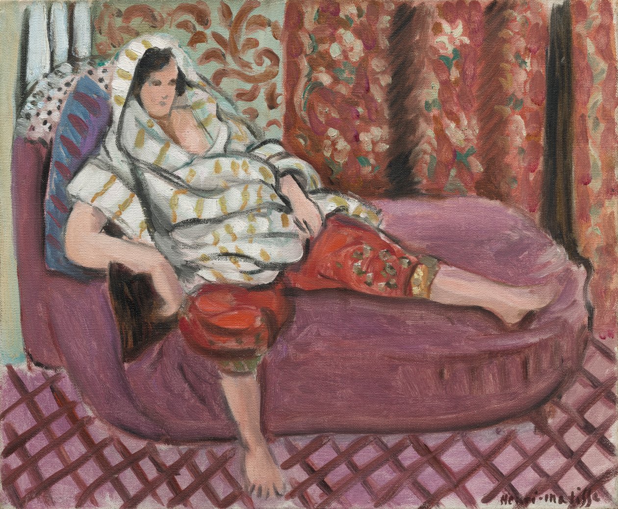 Frau auf rotem Divan von Henri Matisse