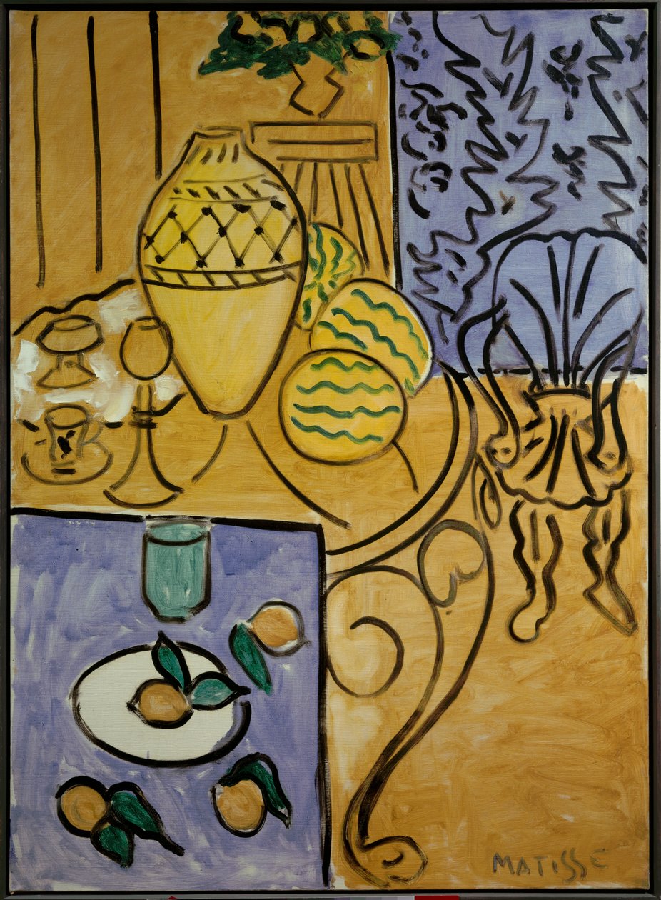 Gelbes und blaues Interieur 1946 von Henri Matisse