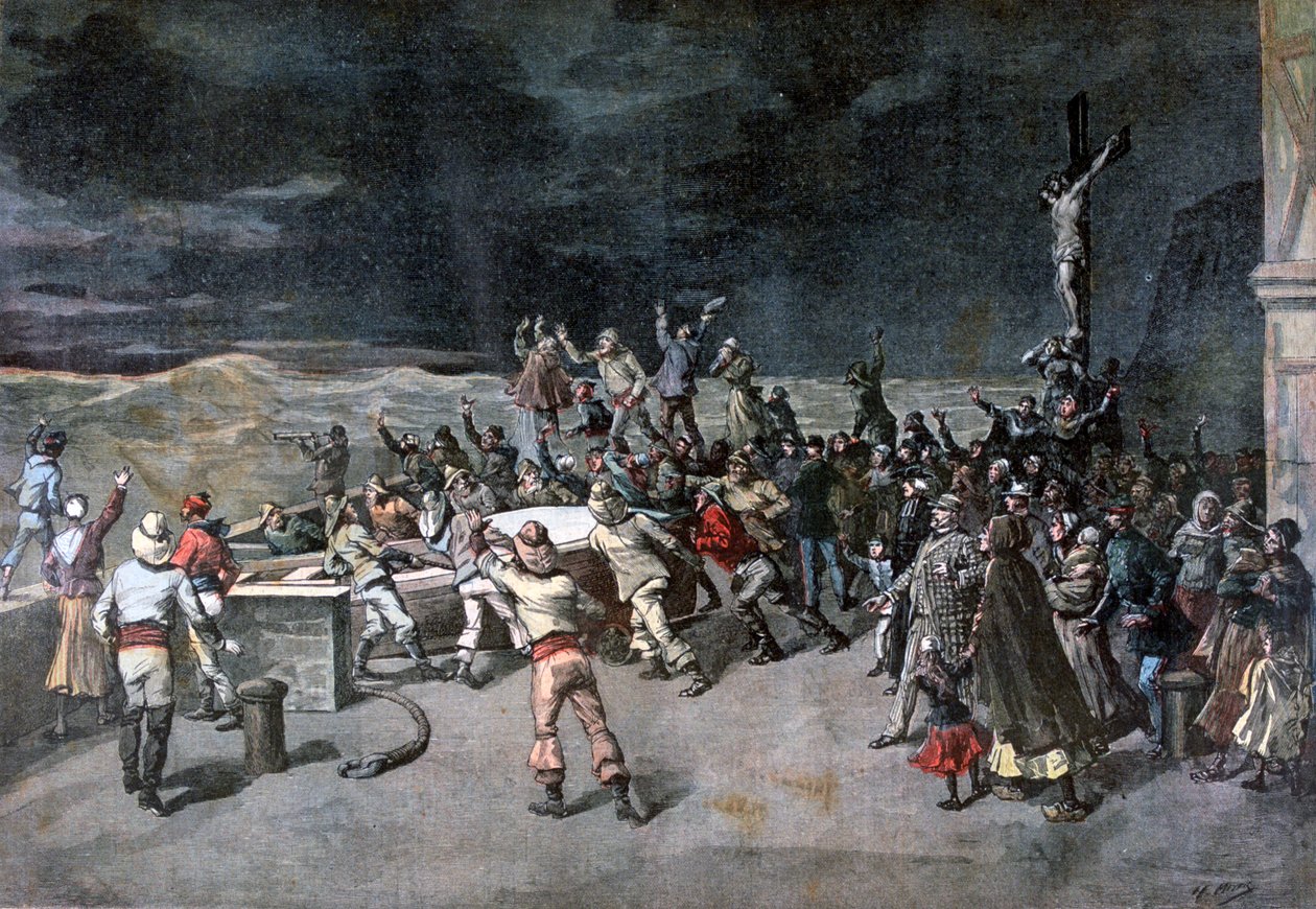 Szene sieben, die Rettung, aus dem Stück Maitre d