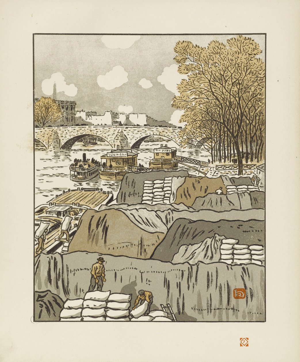 Von der Pont des Saints-Pères [Die sechsunddreißig Ansichten des Eiffelturms] von Henri Rivière