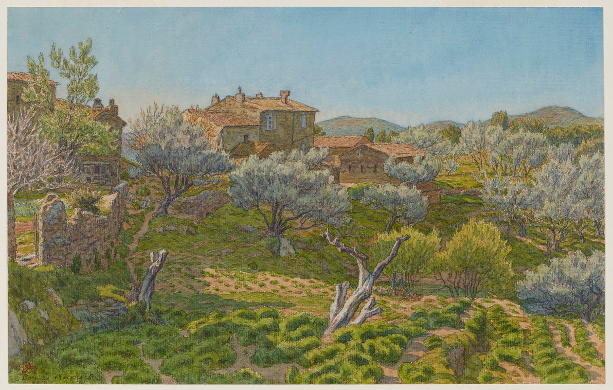 Bauernhöfe in Bormes von Henri Rivière