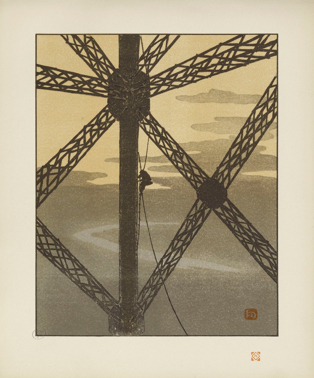 Der Maler des Turms [Die sechsunddreißig Ansichten des Eiffelturms] von Henri Rivière