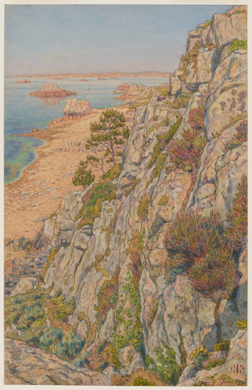 Roc Neveu - Die Klippe des Vogels. Loguivy von Henri Rivière
