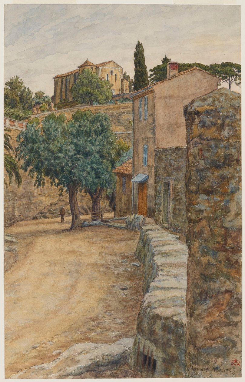 Straße in Bormes von Henri Rivière