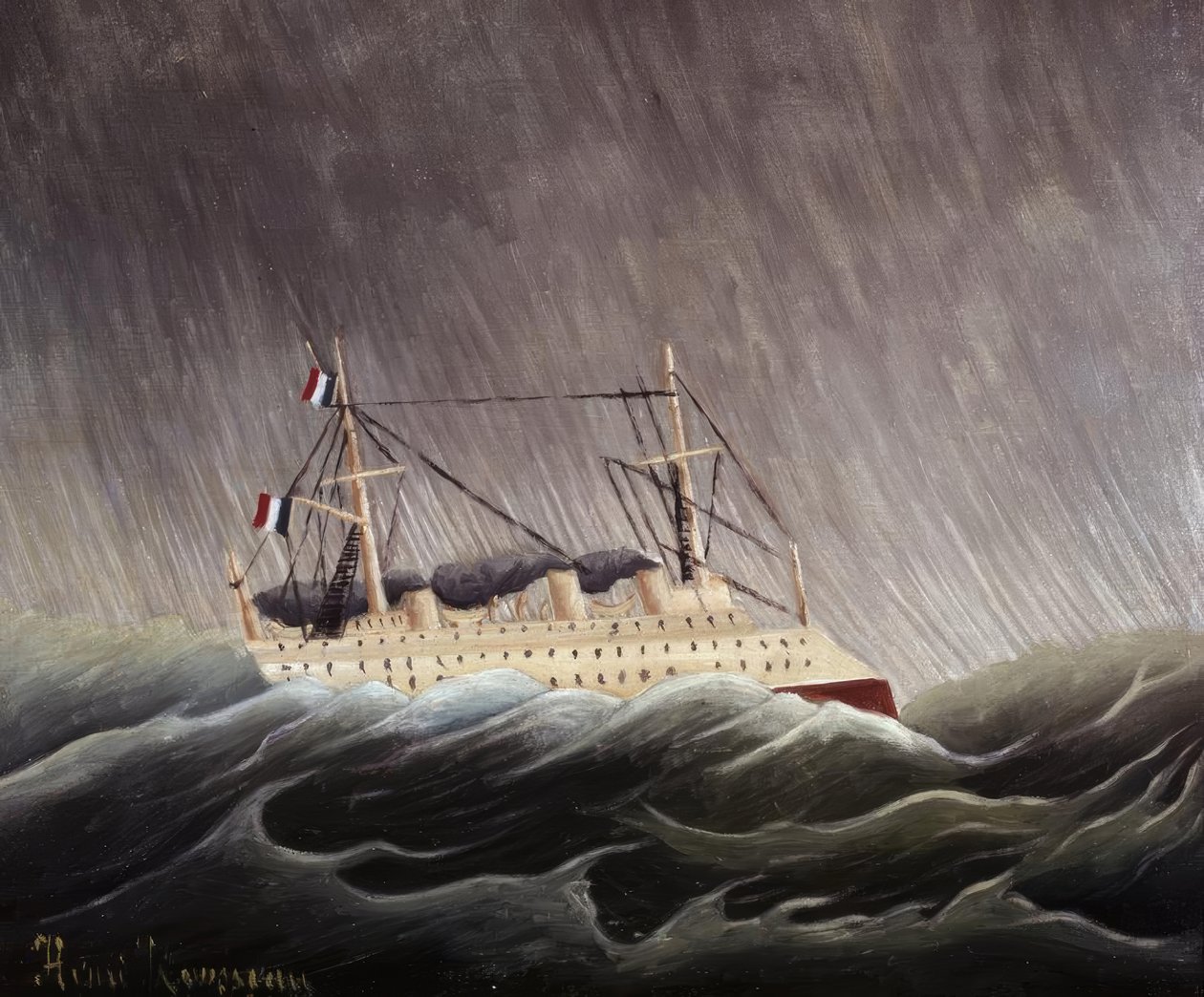 Schiff im Sturm von Henri Rousseau