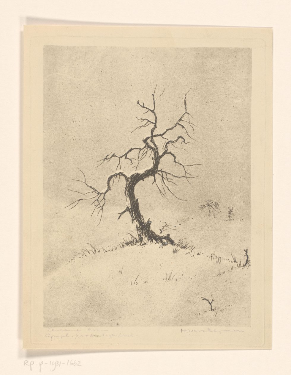 Einsamer Baum von Henri Verstijnen (signed by artist)