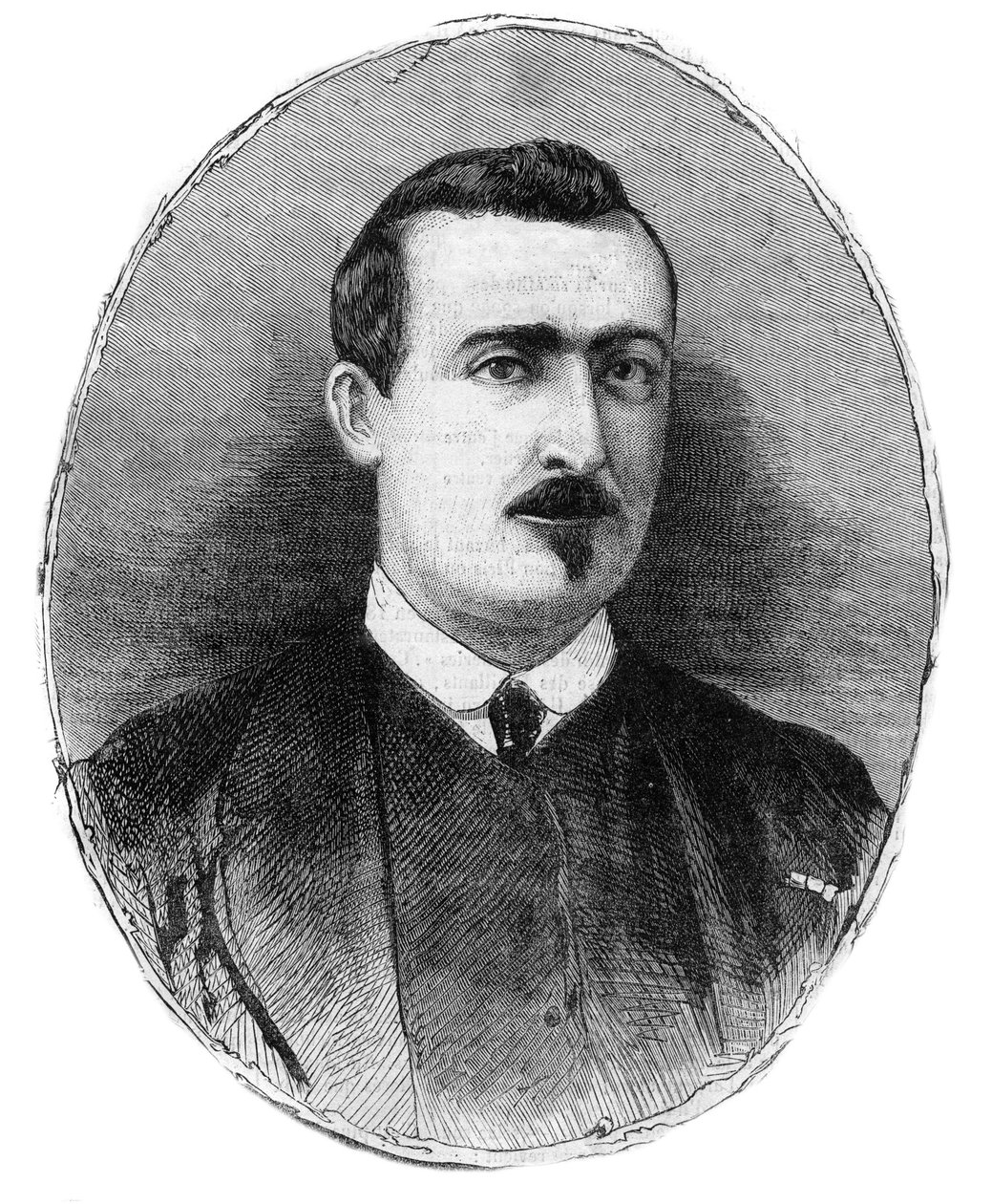 Porträt von Antoine Alphonse Chassepot (1833-1905) Waffenschmied und Erfinder des gleichnamigen Gewehrs - Zeichnung von Henry de Montaut von Henri de Montaut