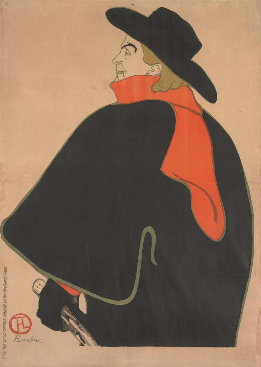 Aristide Bruant, in seinem Kabarett von Henri de Toulouse-Lautrec