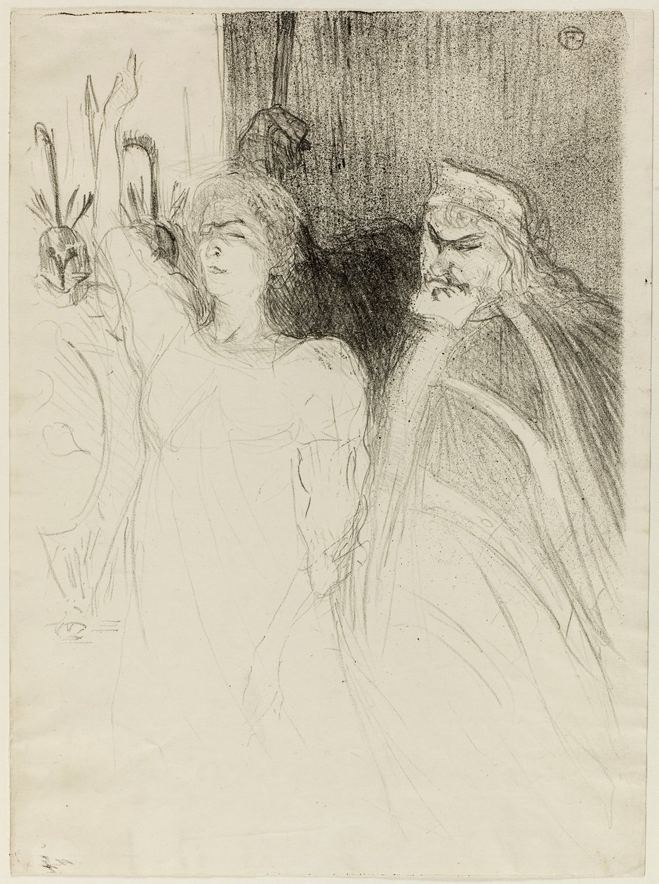 Bartet und Mounet-Sully in Antigone von Henri de Toulouse-Lautrec