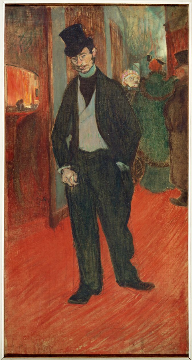 Doktor Gabriel Tapie de Celeyran in einem Theaterkorridor von Henri de Toulouse-Lautrec