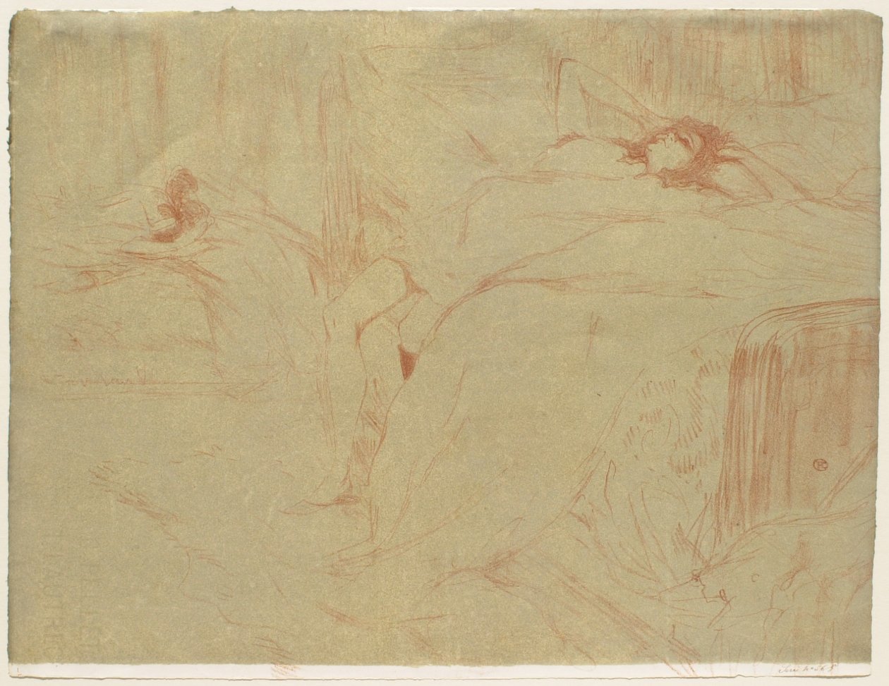 Elles: Auf dem Rücken liegende Frau - Erschöpfung von Henri de Toulouse-Lautrec
