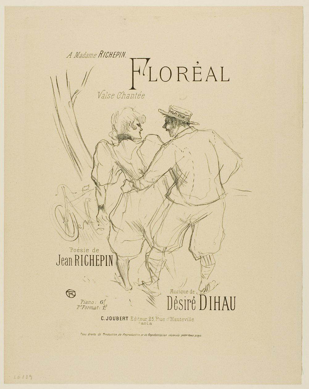 Floréal, aus Mélodies de Désiré Dihau von Henri de Toulouse-Lautrec
