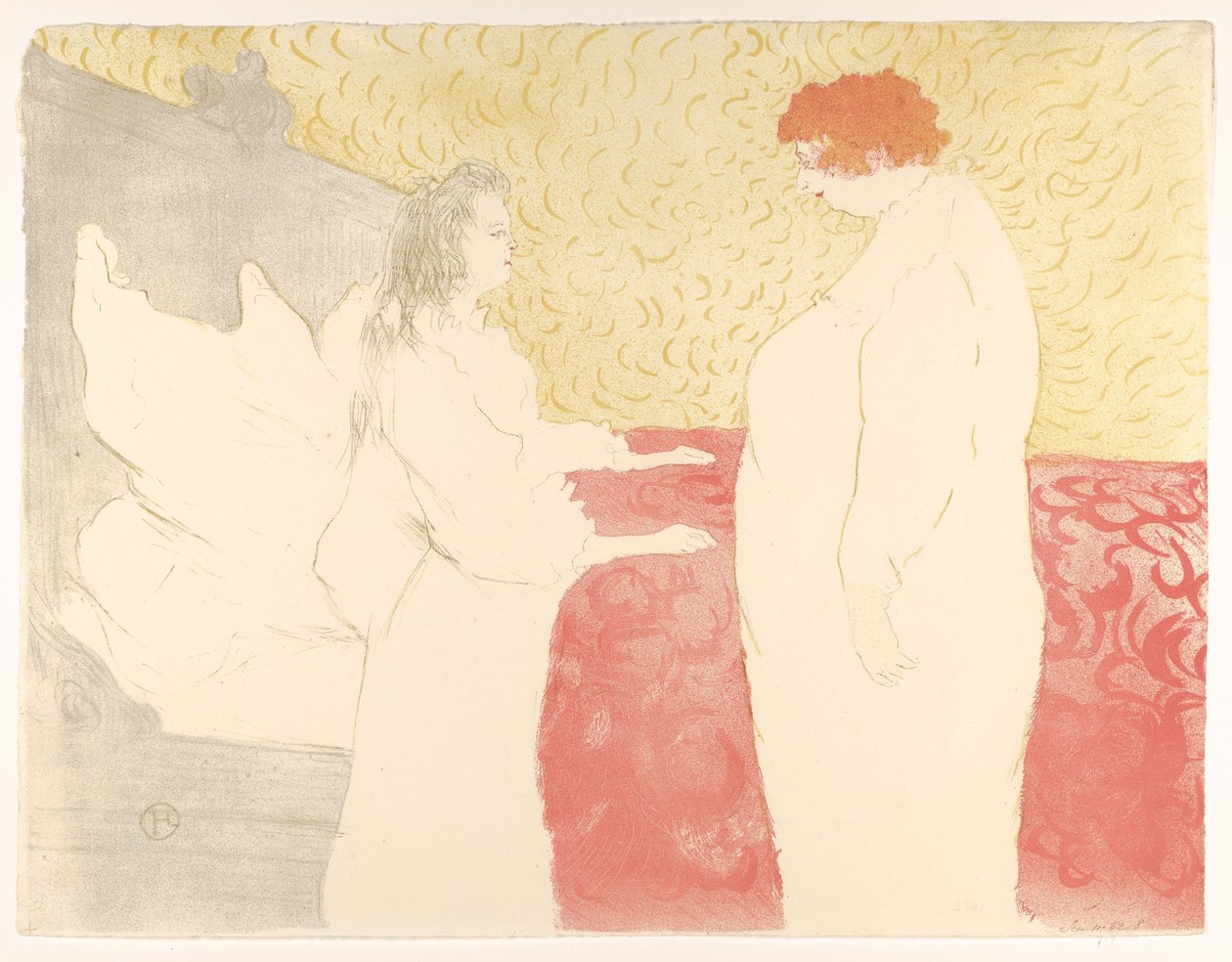 Aufstehen, aus "Elles" von Henri de Toulouse-Lautrec