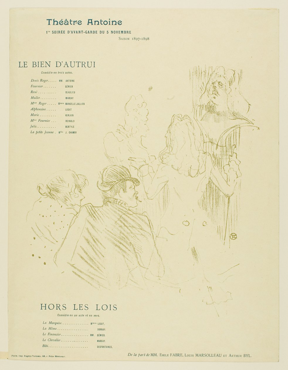 Hommage an Molière von Henri de Toulouse-Lautrec