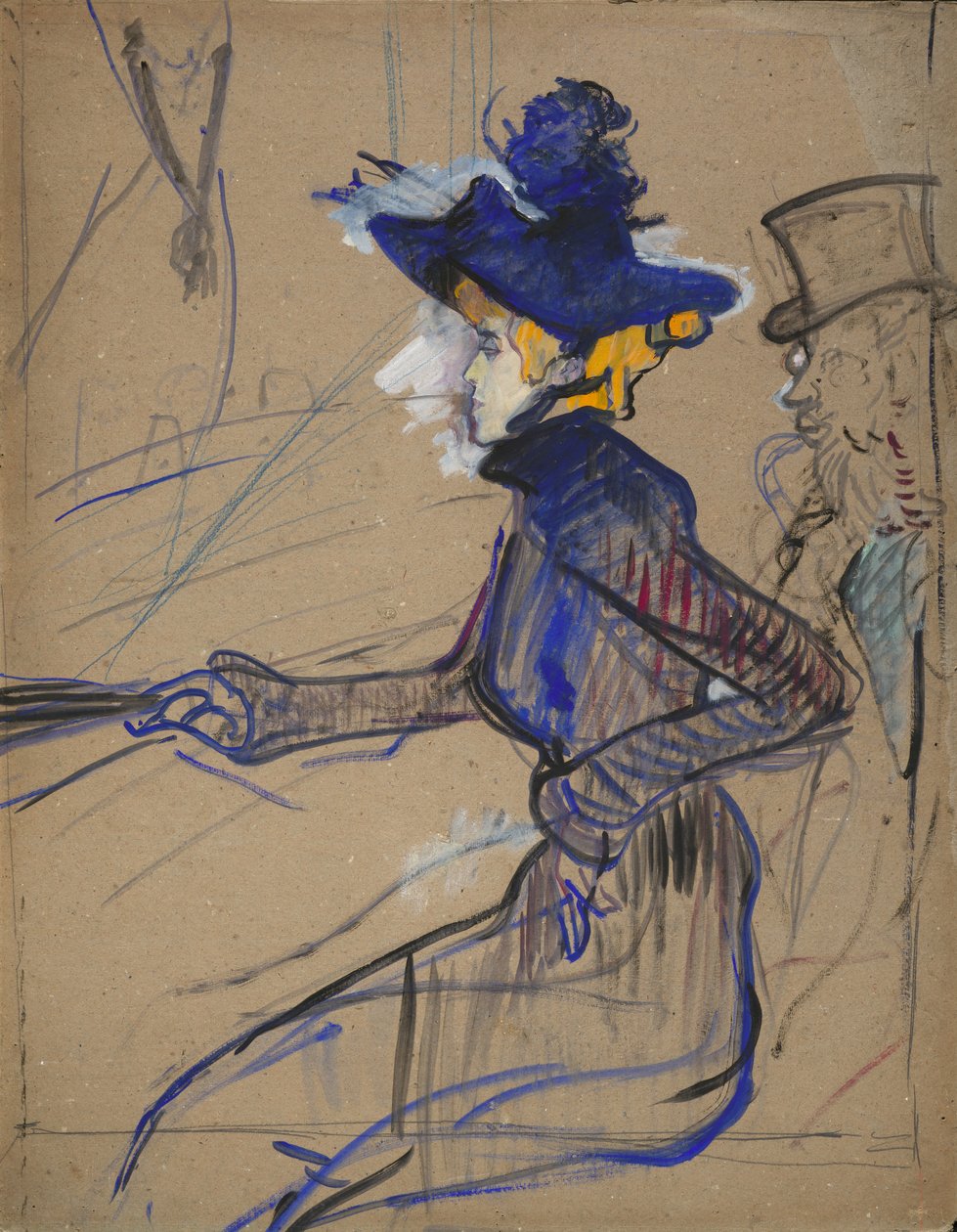 Jane Avril im Divan Japonais von Henri de Toulouse-Lautrec
