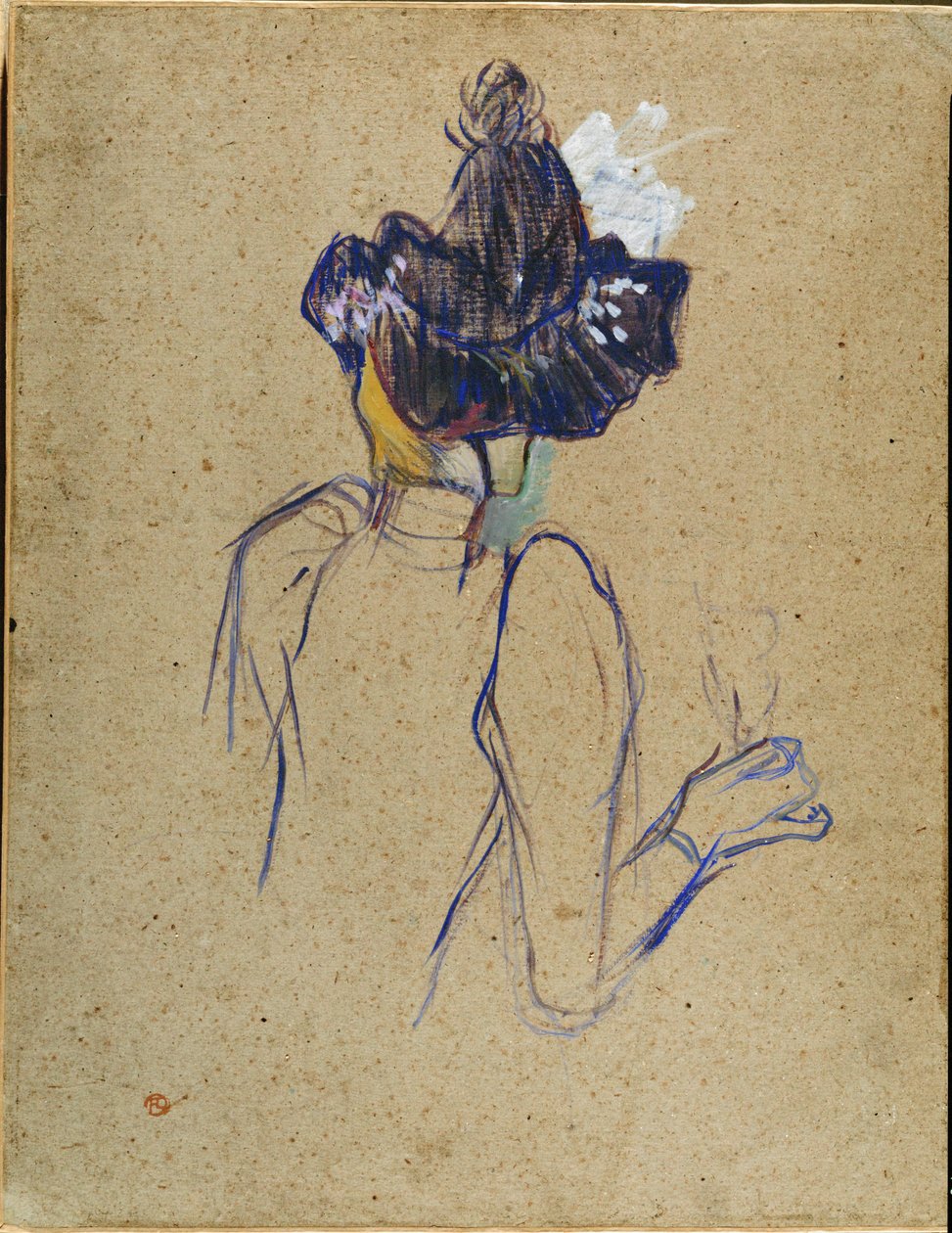 Jane Avril, Rückansicht von Henri de Toulouse-Lautrec