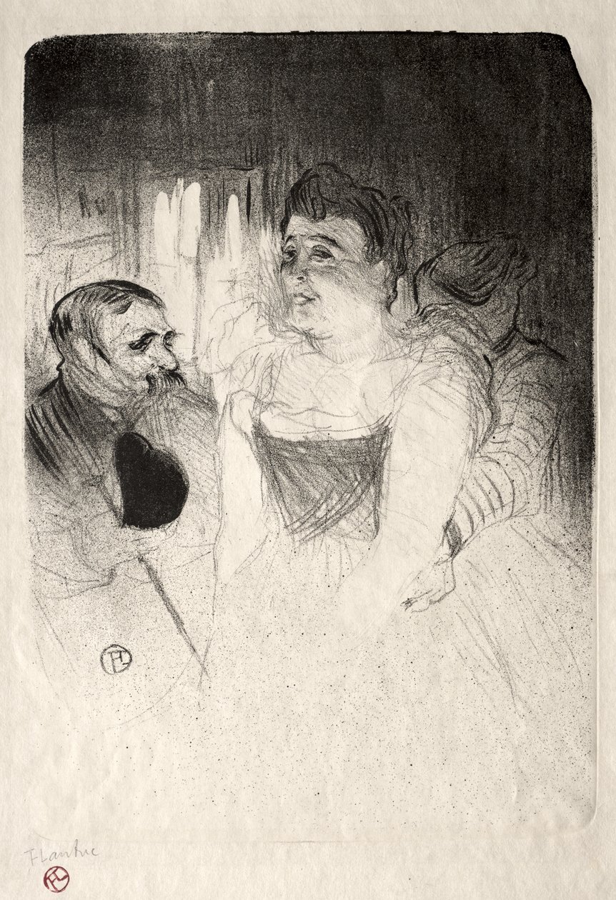 Judic in der Loge von Henri de Toulouse-Lautrec