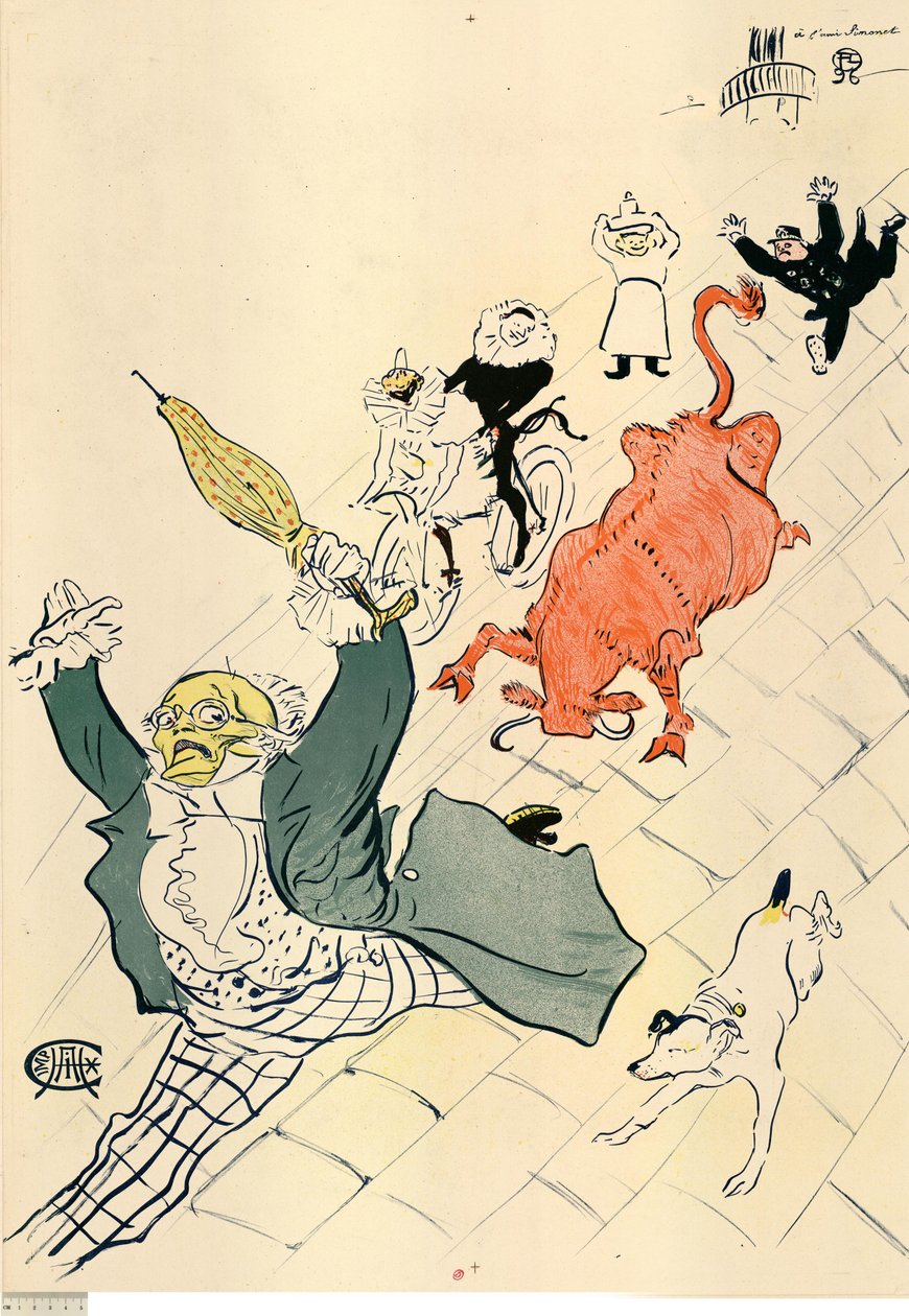Die wütende Kuh von Henri de Toulouse-Lautrec