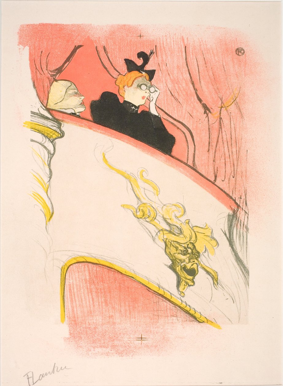 Die Loge mit dem goldenen Maskaron von Henri de Toulouse-Lautrec