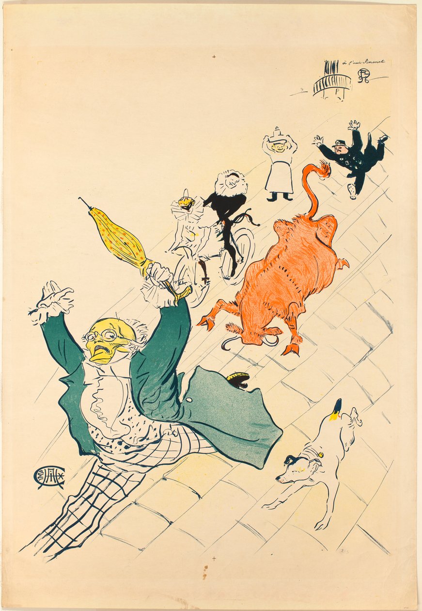 Die wütende Kuh von Henri de Toulouse-Lautrec