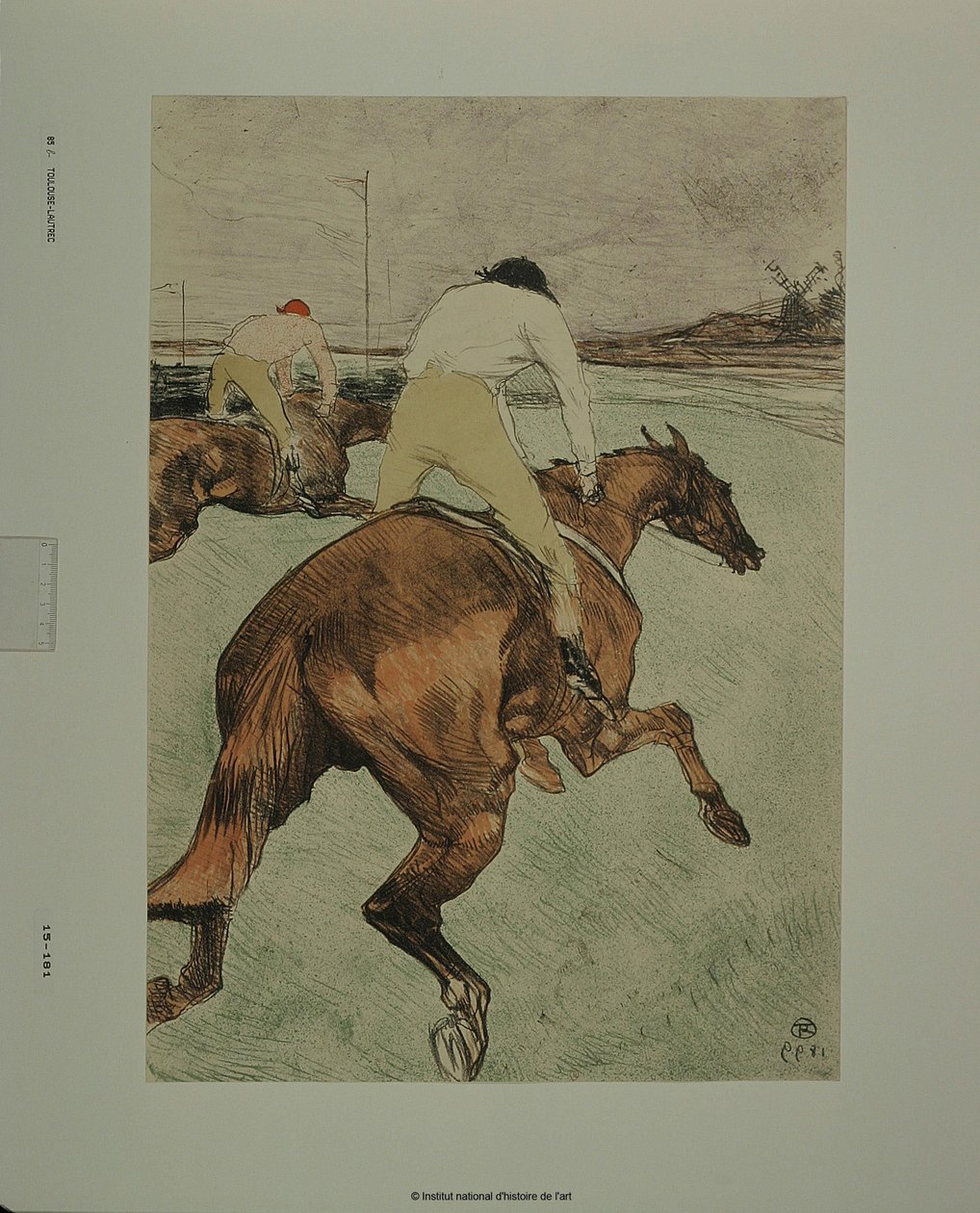 Der Jockey [Abzug b] von Henri de Toulouse-Lautrec