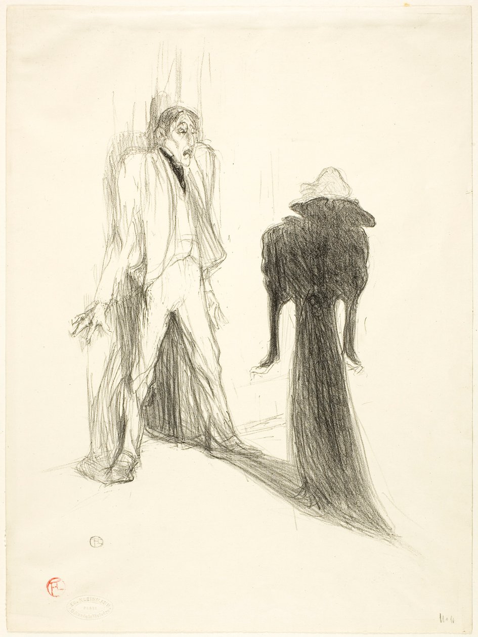 Lugné-Poé, in Bild von Henri de Toulouse-Lautrec