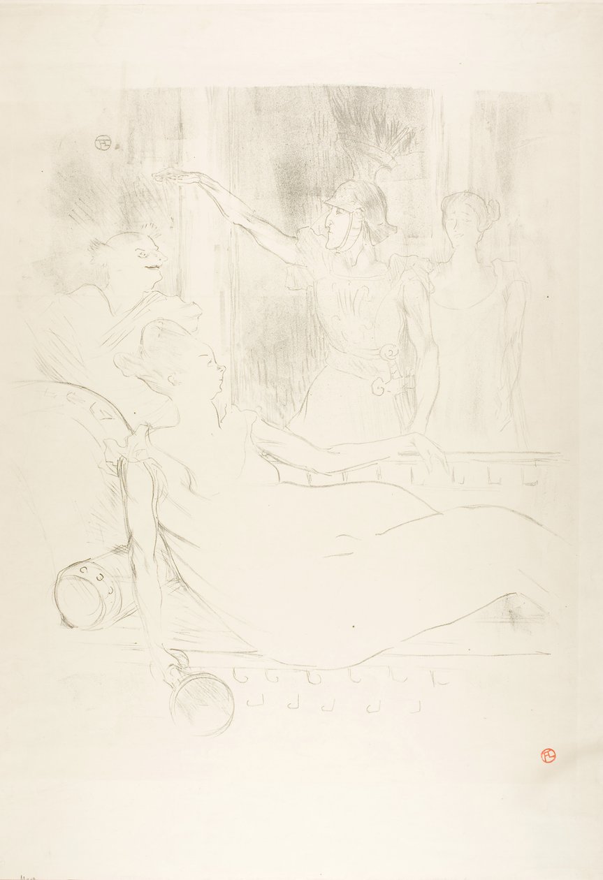 Madame Simon-Girard, Brasseur und Guy in La belle Hélène von Henri de Toulouse-Lautrec
