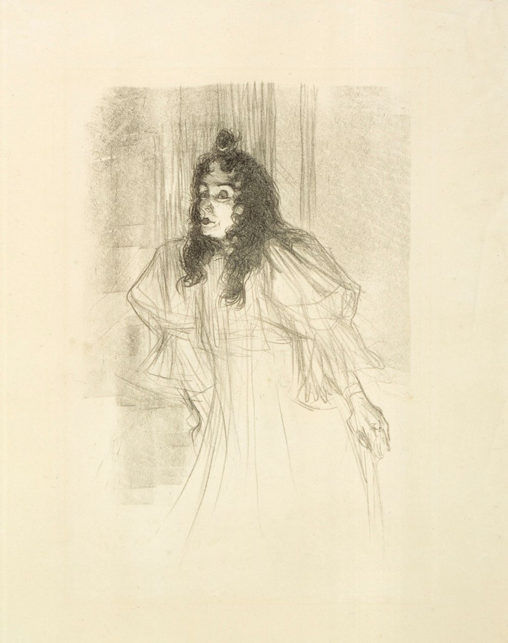 Miss May Befort mit offenem Haar von Henri de Toulouse-Lautrec