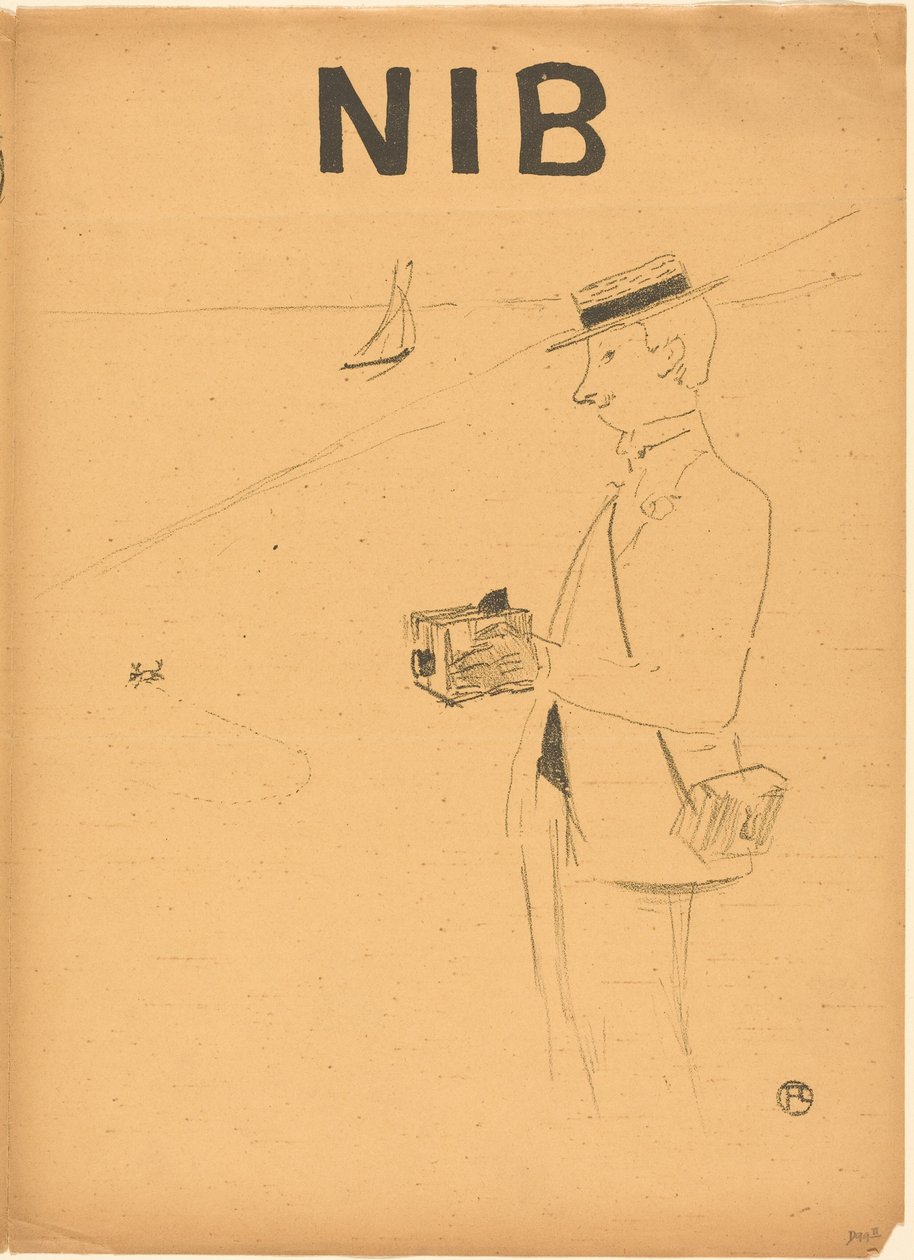 Nib oder der Amateurfotograf (Nib ou le photographe-amateur) [rechte Vorderseite] von Henri de Toulouse-Lautrec