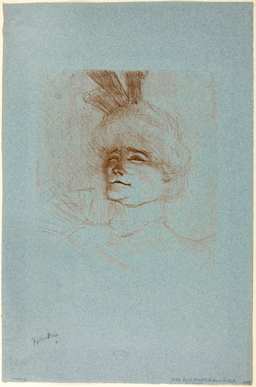 Porträt von Mademoiselle Marcelle Lender, Dreiviertelansicht von Henri de Toulouse-Lautrec