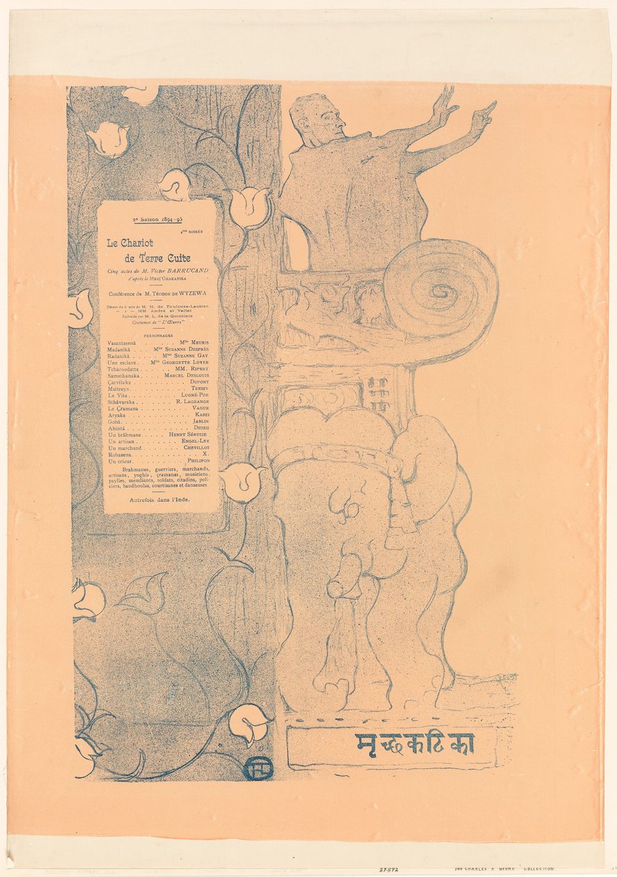 Programm für "Der kleine Tontopf" von Henri de Toulouse-Lautrec