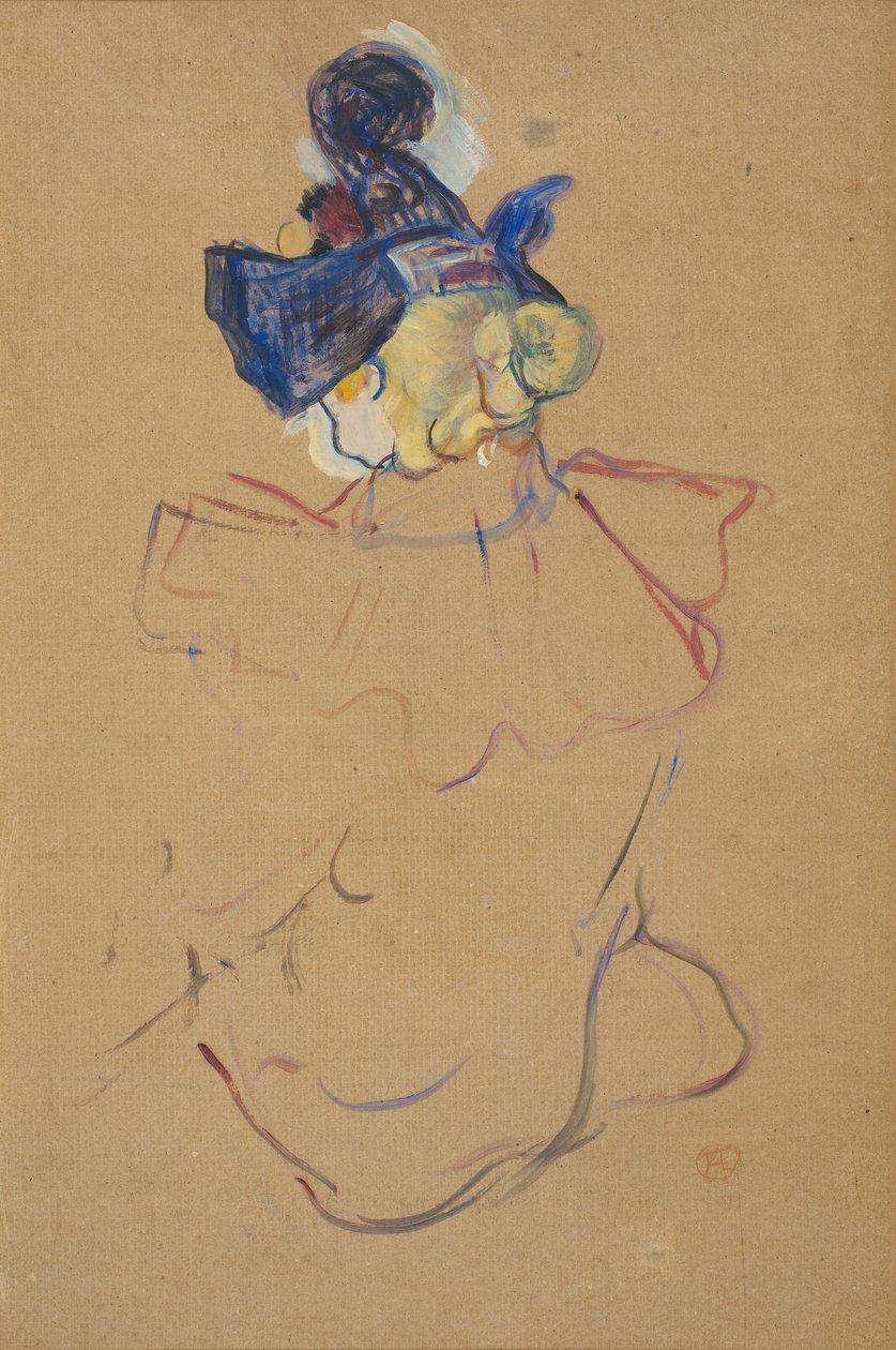 Sitzende Frau von hinten - Studie für "Im Moulin Rouge" von Henri de Toulouse-Lautrec