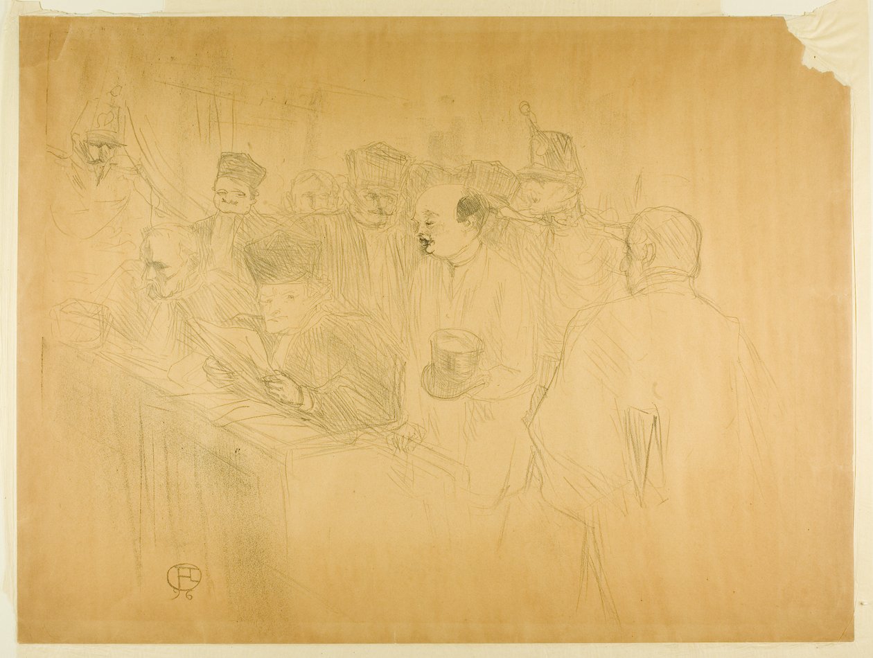 Der Arton-Prozess (dritte Tafel) von Henri de Toulouse-Lautrec