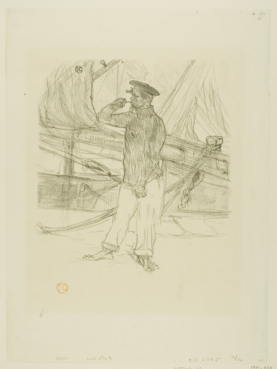 Der geräucherte Hering, aus Mélodies de Désiré Dihau von Henri de Toulouse-Lautrec
