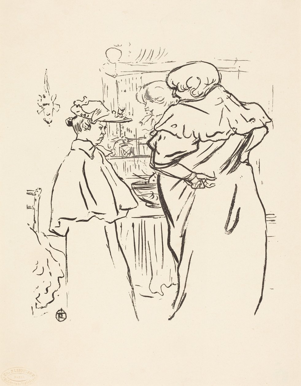 Zwei Frauen vor einem Spiegel von Henri de Toulouse-Lautrec