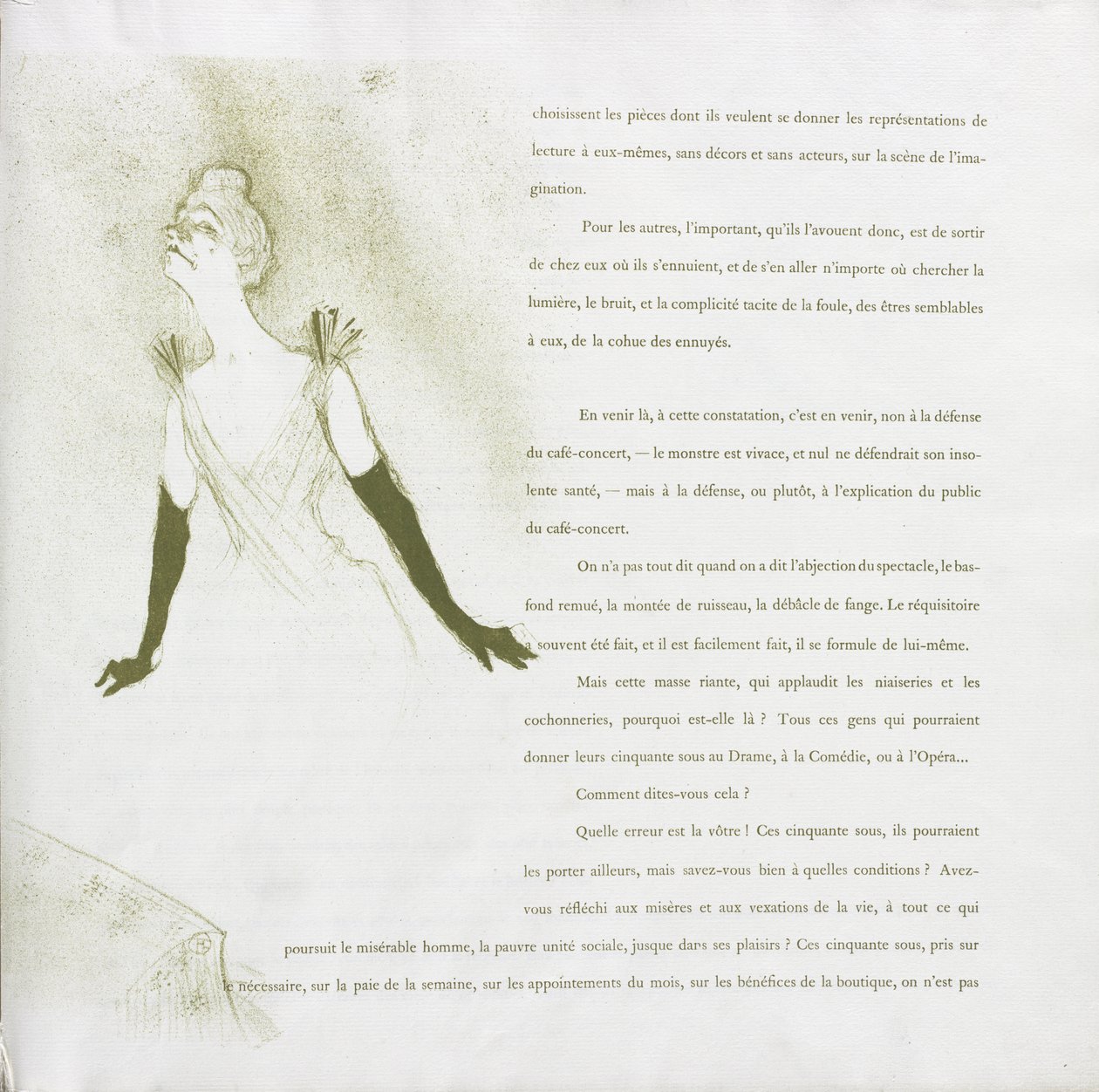 Yvette Guilbert - Französische Serie: Nr. 4 von Henri de Toulouse-Lautrec