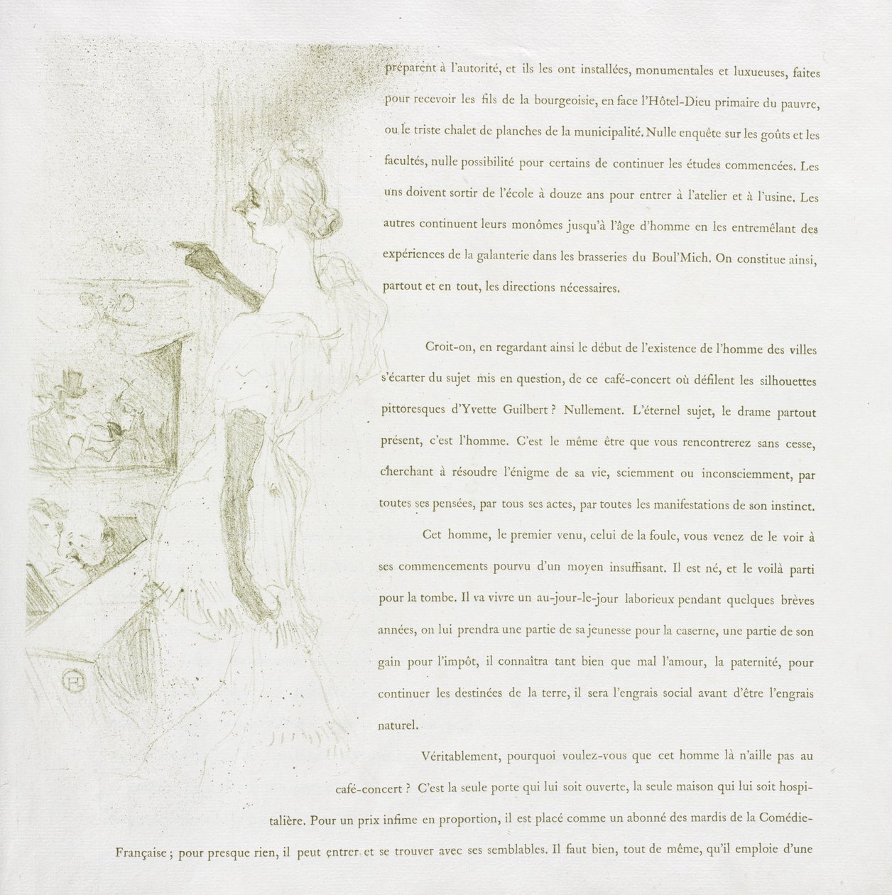 Yvette Guilbert - Französische Serie: Nr. 6 von Henri de Toulouse-Lautrec