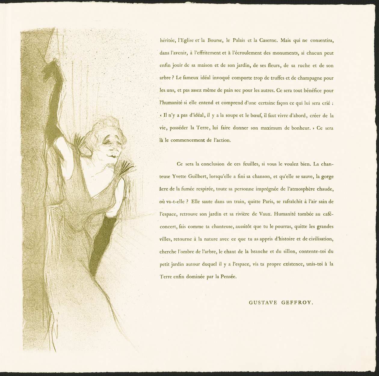 Yvette Guilbert von Henri de Toulouse-Lautrec