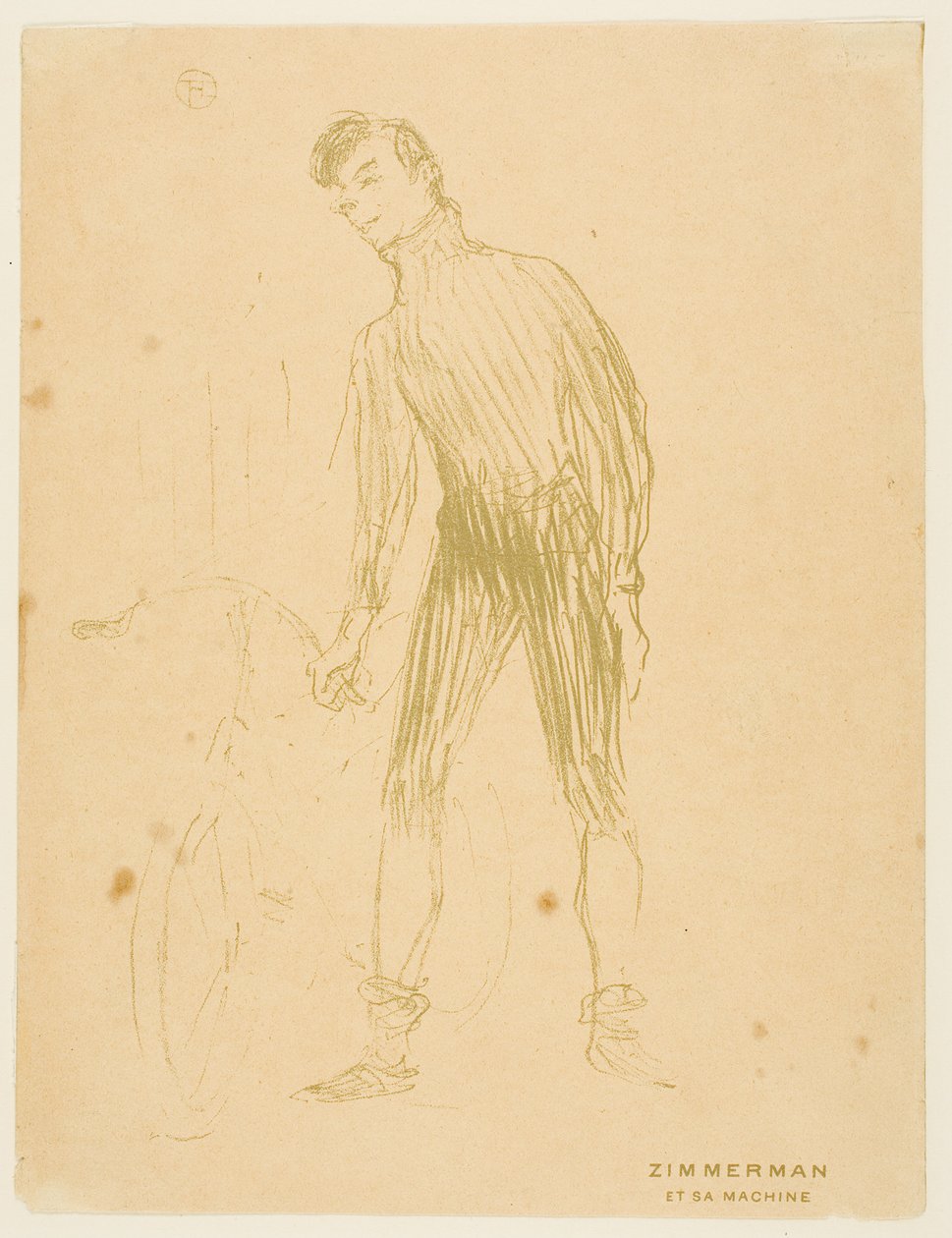 Zimmermann und seine Maschine von Henri de Toulouse-Lautrec