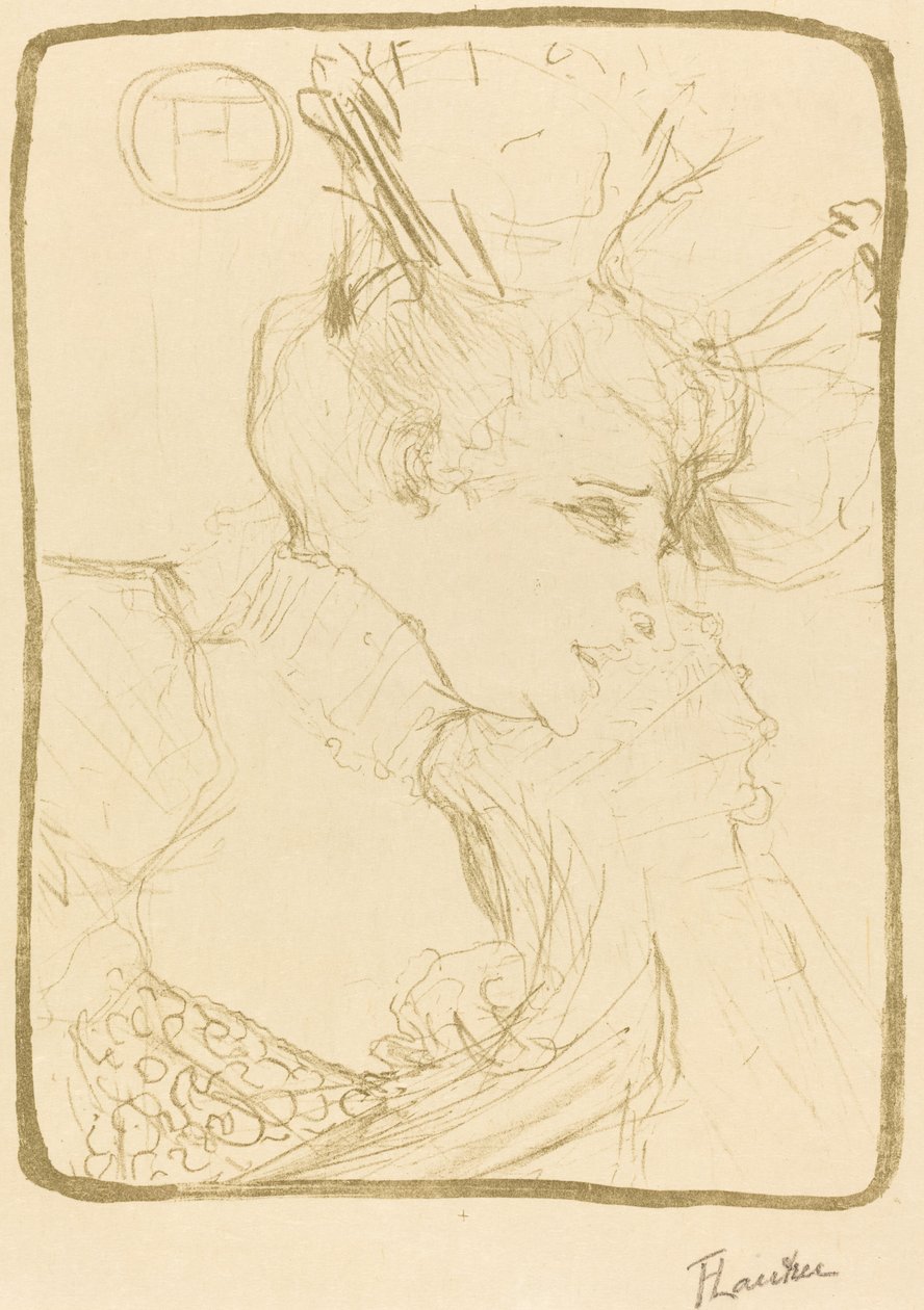 Büste von Mlle. Marcelle Lender, 1895 von Henri de Toulouse Lautrec