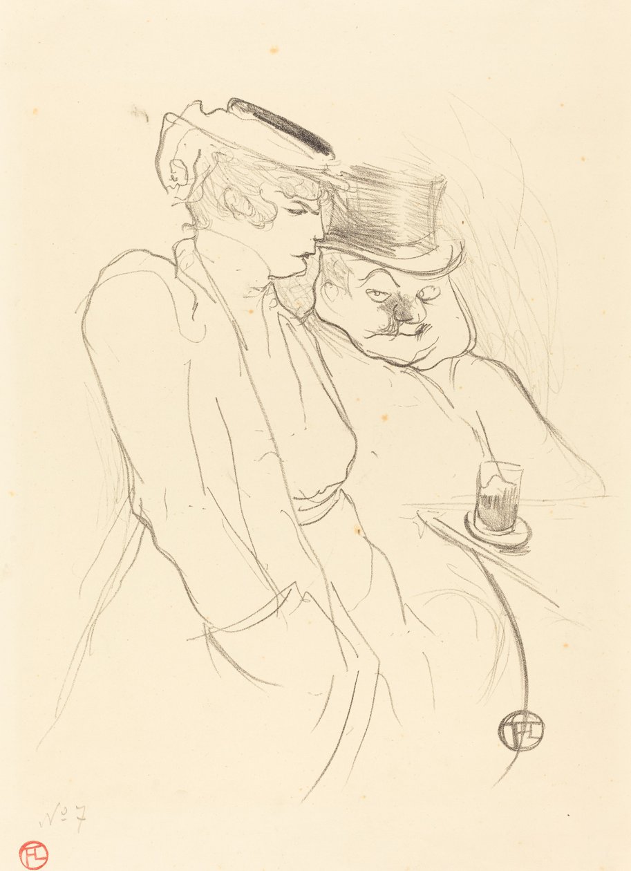 En quarante, 1893 von Henri de Toulouse Lautrec