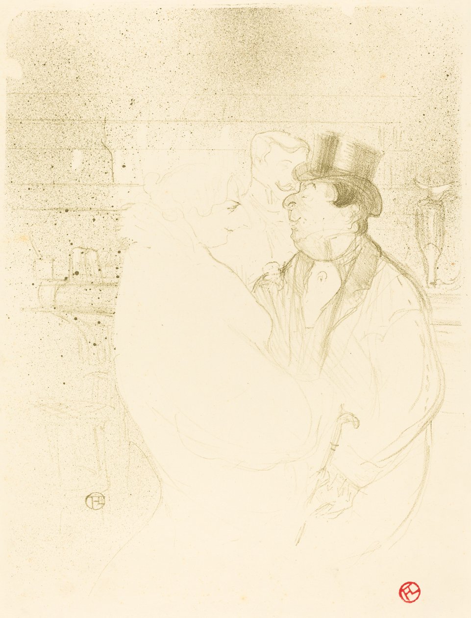 Ida Heath an der Bar Ida Heath au bar, 1894 von Henri de Toulouse Lautrec