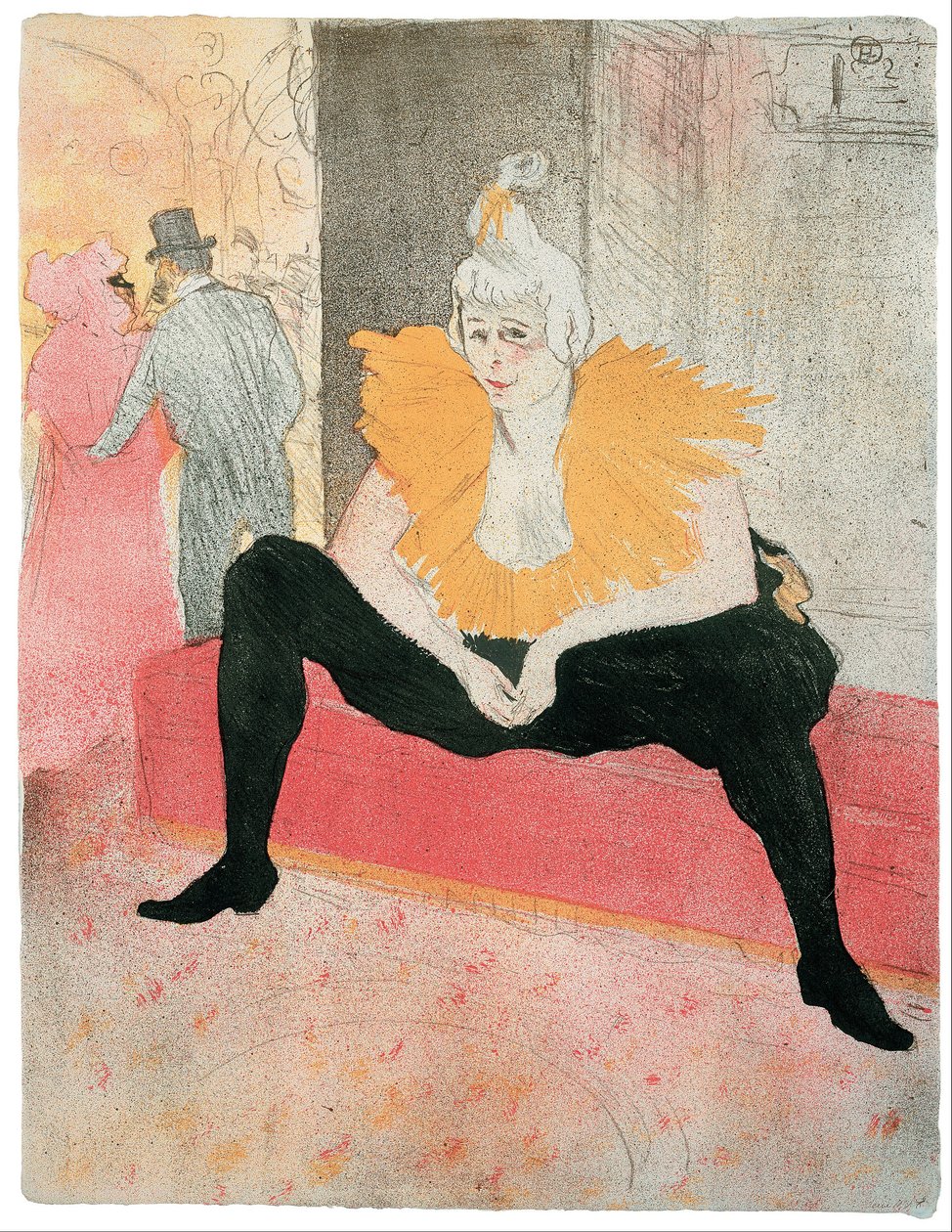 Die sitzende Clownesse von Henri de Toulouse Lautrec