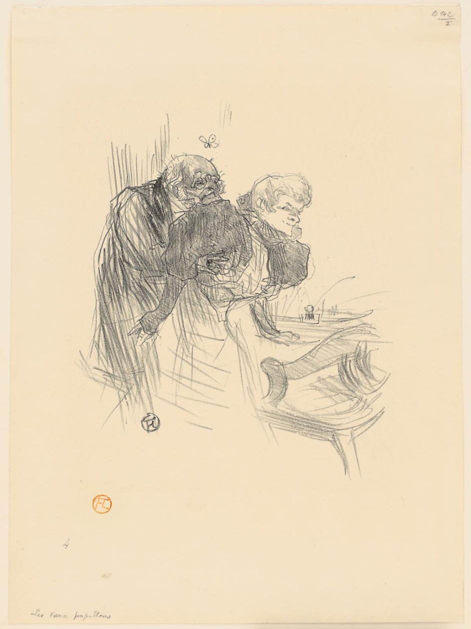 Die alten Schmetterlinge von Henri de Toulouse Lautrec