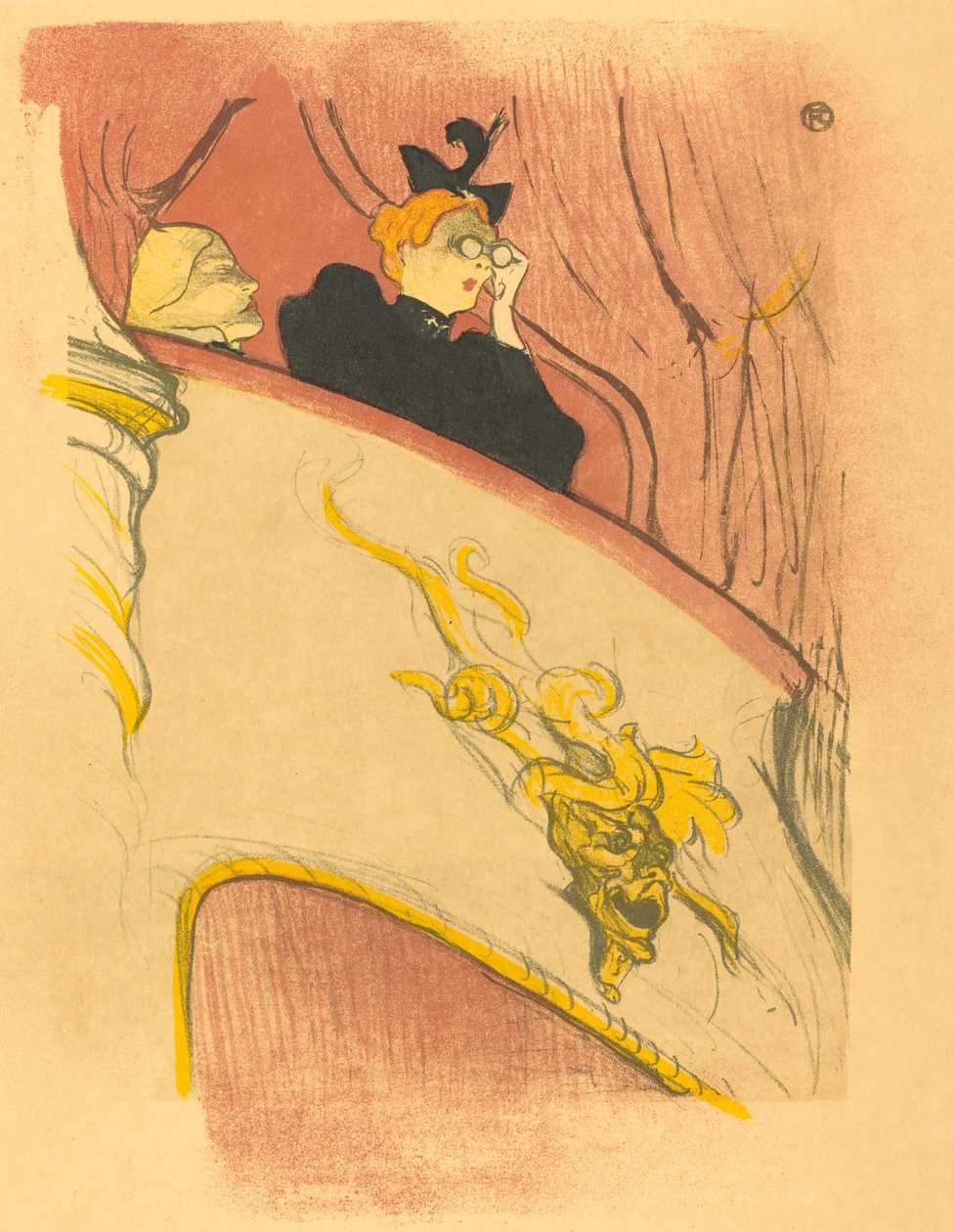 Loge mit der vergoldeten Maske, 1893 von Henri de Toulouse Lautrec