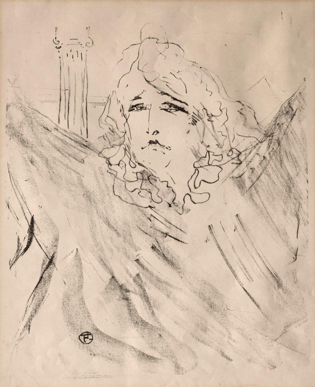 Porträts von Schauspielern und Schauspielerinnen: Dreizehn Lithografien: Sarah Bernhardt, 1898 von Henri de Toulouse Lautrec