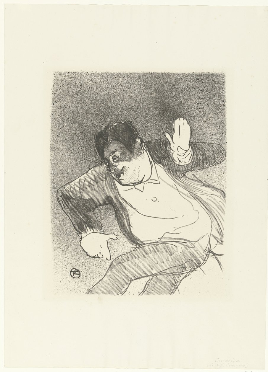 Porträt des Komikers Caudieux tanzend im Petit Casino von Henri de Toulouse Lautrec