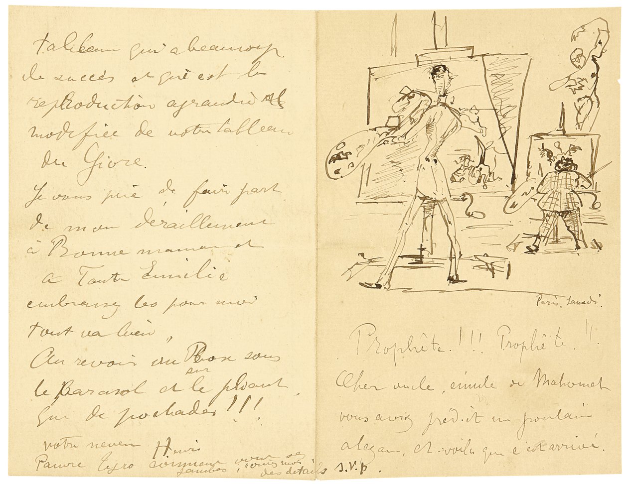 Princeteau und Lautrec von Henri de Toulouse Lautrec
